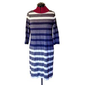 Tommy Hilfiger Multicolor Striped T Shirt Dress Women’s Medium 3/4 Sleeve